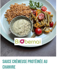Sauce cremeuse proteinee au chanvre Sauce cremeuse proteinee au chanvre