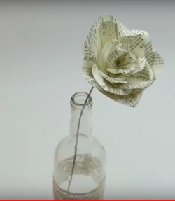 DIY roses papier recycle